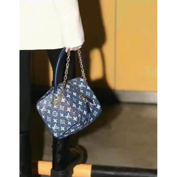 LV Denim Jacquard Square Bag Replica M59611 - Image 4