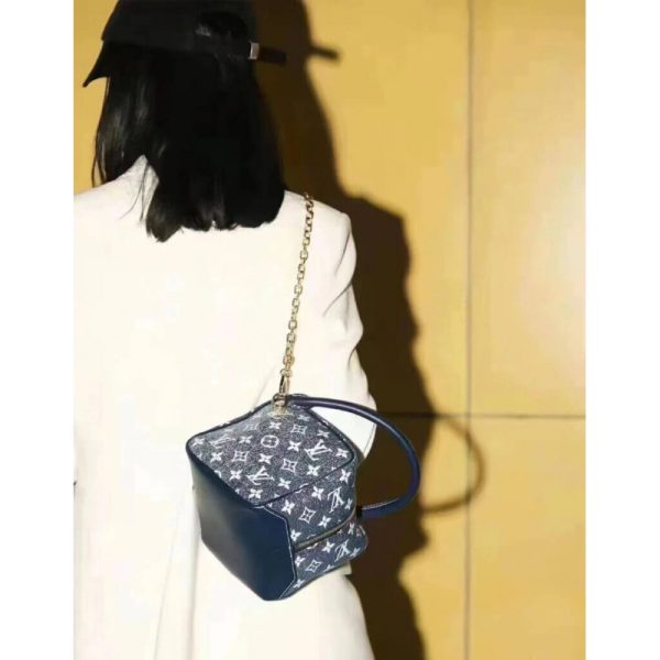LV Denim Jacquard Square Bag Replica M59611 - Image 5