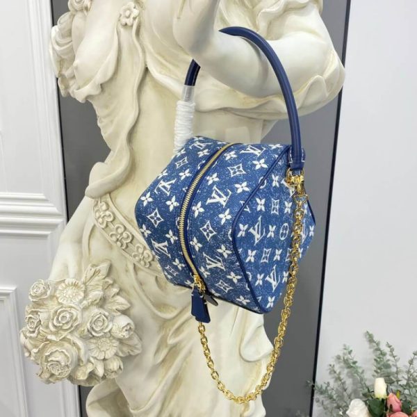 LV Denim Jacquard Square Bag Replica M59611 - Image 7