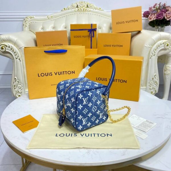LV Denim Jacquard Square Bag Replica M59611 - Image 8