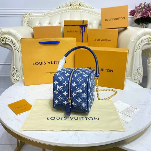 LV Denim Jacquard Square Bag Replica M59611 - Image 9