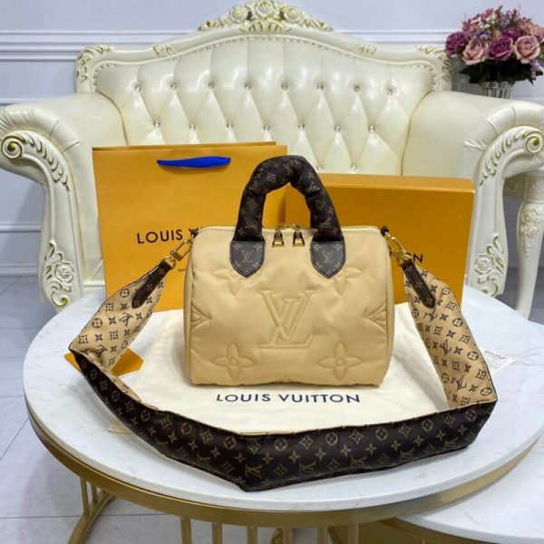 Replica LV Econyl Speedy 25 Bandouliere Beige M59008 Bag - Image 2