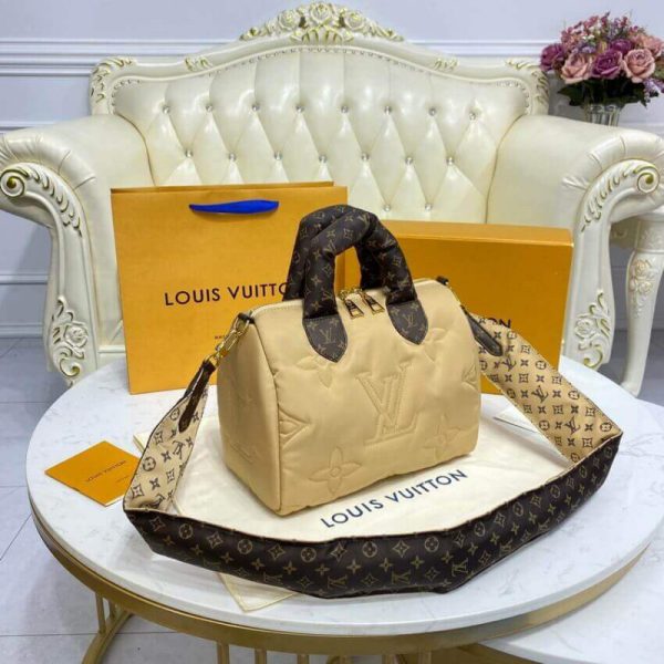 Replica LV Econyl Speedy 25 Bandouliere Beige M59008 Bag - Image 3