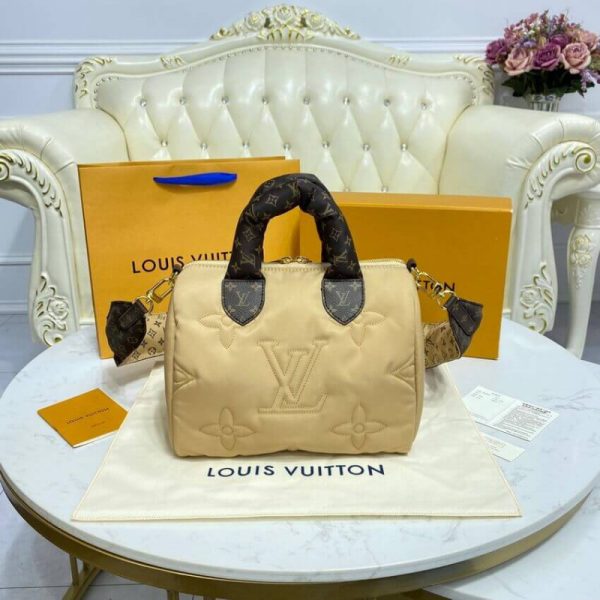 Replica LV Econyl Speedy 25 Bandouliere Beige M59008 Bag - Image 4
