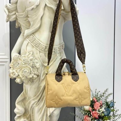 Replica LV Econyl Speedy 25 Bandouliere Beige M59008 Bag