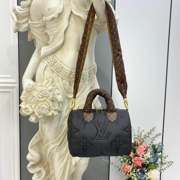 Replica LV Econyl Speedy 25 Black Bandouliere Bag M59008 - Image 4