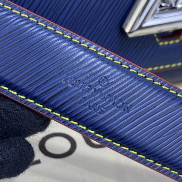Replica LV Epi Leather Twist MM Navy Blue/Red Bag - Image 11