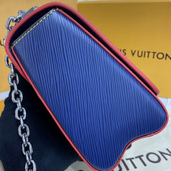 Replica LV Epi Leather Twist MM Navy Blue/Red Bag - Image 7