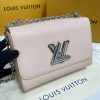 Best Replicas Bags - Louis Vuitton Epi Leather Twist MM Rose Ballerine Replica Shop For Best Louis Vuitton LV Replica Bags With Cheap Price