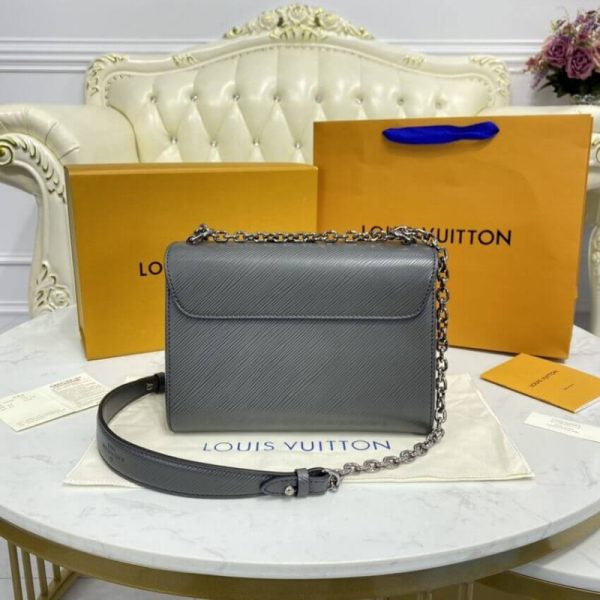 Replica LV Epi Leather Twist MM M56530 Grey Bag - Image 7