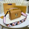 Best Replicas Bags - Louis Vuitton Epi Leather Twist MM M59026 Gold Cipango Replica Shop For Best Louis Vuitton LV Replica Bags With Cheap Price