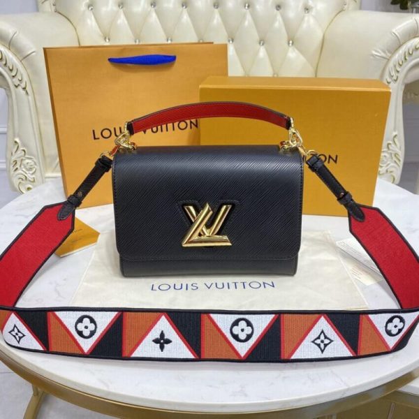 Replica LV Epi Leather Twist MM M59027 Black Bag - Image 4