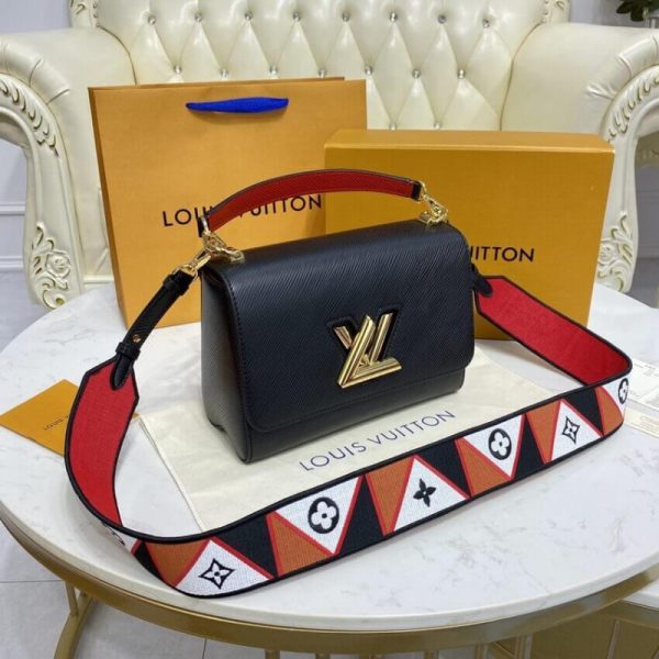 Replica LV Epi Leather Twist MM M59027 Black Bag - Image 5