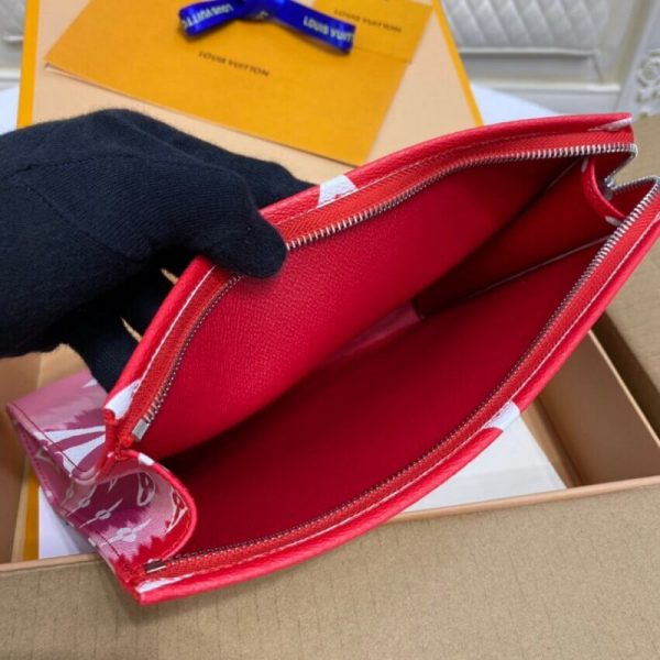 LV Escale Toiletry Pouch 26 Replica - Vibrant Red Design - Image 11