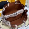 Best Replicas Bags - Replica Louis Vuitton Mahina Bella Tote Cream Leather M59203 Shop For Best Louis Vuitton LV Replica Bags With Cheap Price