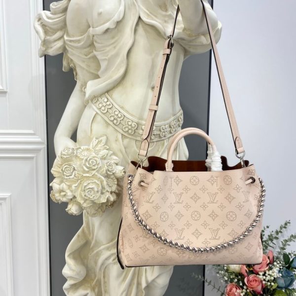 Replica Louis Vuitton Mahina Bella Tote Cream Leather M59203 - Image 4