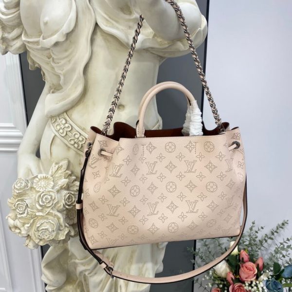 Replica Louis Vuitton Mahina Bella Tote Cream Leather M59203 - Image 5