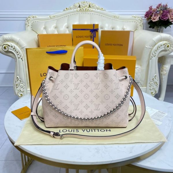 Replica Louis Vuitton Mahina Bella Tote Cream Leather M59203 - Image 7