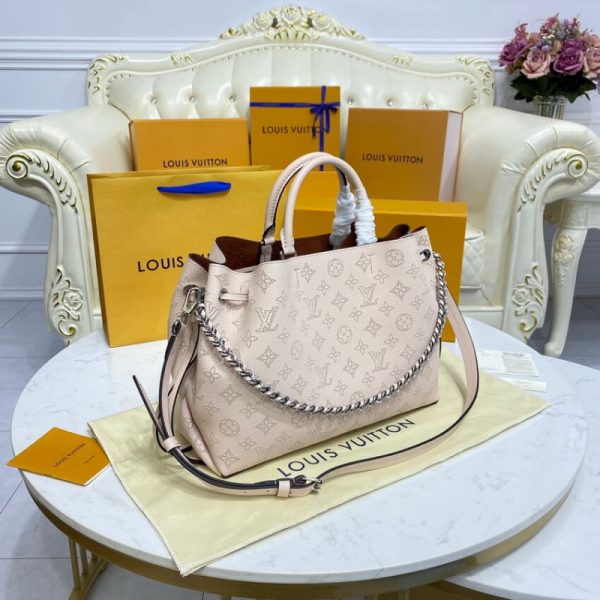 Replica Louis Vuitton Mahina Bella Tote Cream Leather M59203 - Image 8