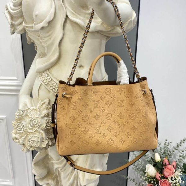 Replica LV Mahina Bella Tote in Arizona Brown Leather - Image 3