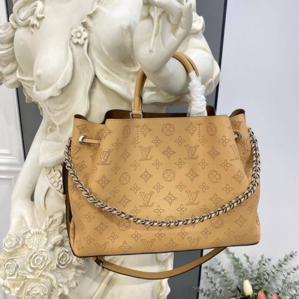 Replica LV Mahina Bella Tote in Arizona Brown Leather - Image 4
