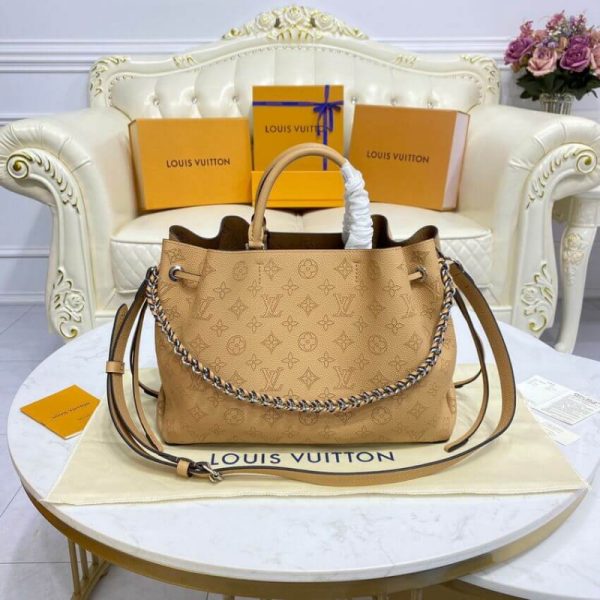 Replica LV Mahina Bella Tote in Arizona Brown Leather - Image 5