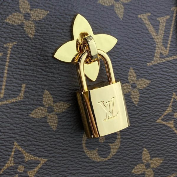 LV Monogram Flower Tote M43550 Black Replica Canvas Bag - Image 11