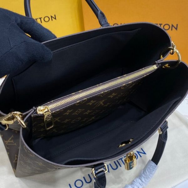 LV Monogram Flower Tote M43550 Black Replica Canvas Bag - Image 13