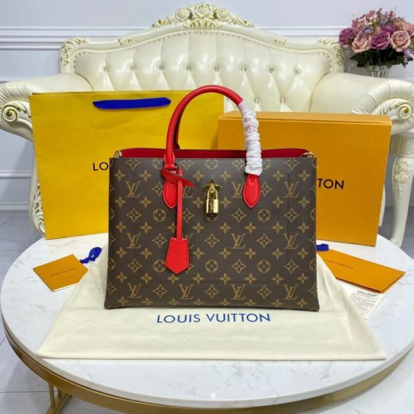 Louis Vuitton Monogram Flower Tote in Red – M43553 Replica - Image 4