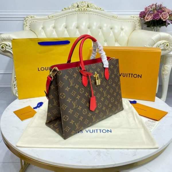 Louis Vuitton Monogram Flower Tote in Red – M43553 Replica - Image 5