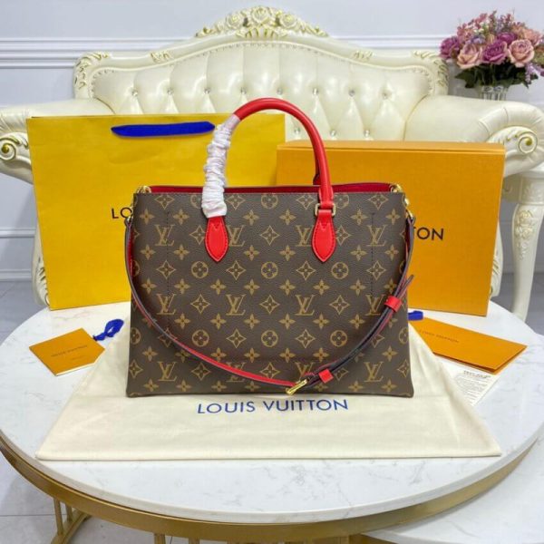 Louis Vuitton Monogram Flower Tote in Red – M43553 Replica - Image 6