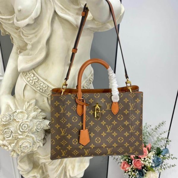 Replica LV Monogram Flower Tote Caramel M43770 - Image 2