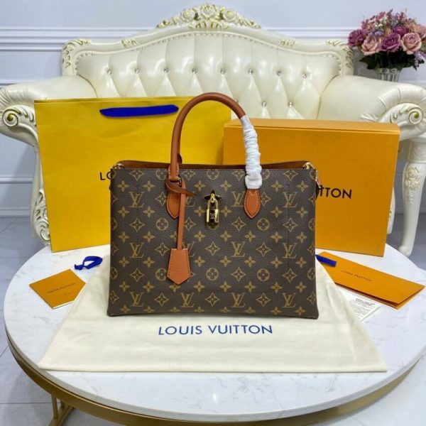 Replica LV Monogram Flower Tote Caramel M43770 - Image 3