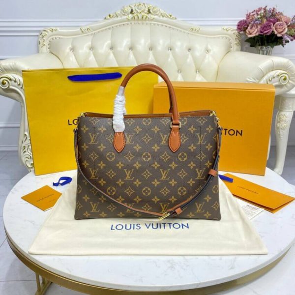 Replica LV Monogram Flower Tote Caramel M43770 - Image 5