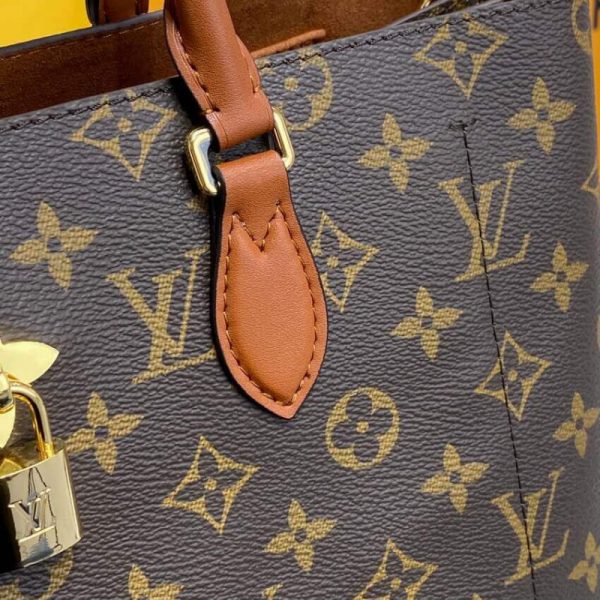Replica LV Monogram Flower Tote Caramel M43770 - Image 9