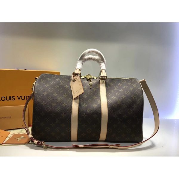 LV Monogram Keepall Bandouliere 45 Replica Travel Bag M41418 - Image 2