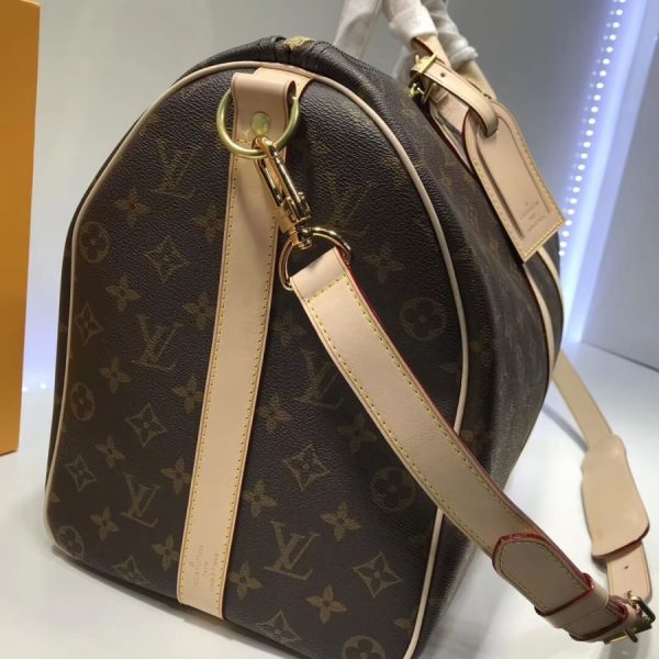 LV Monogram Keepall Bandouliere 45 Replica Travel Bag M41418 - Image 4