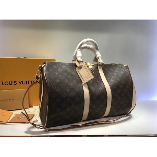 LV Monogram Keepall Bandouliere 45 Replica Travel Bag M41418 - Image 10