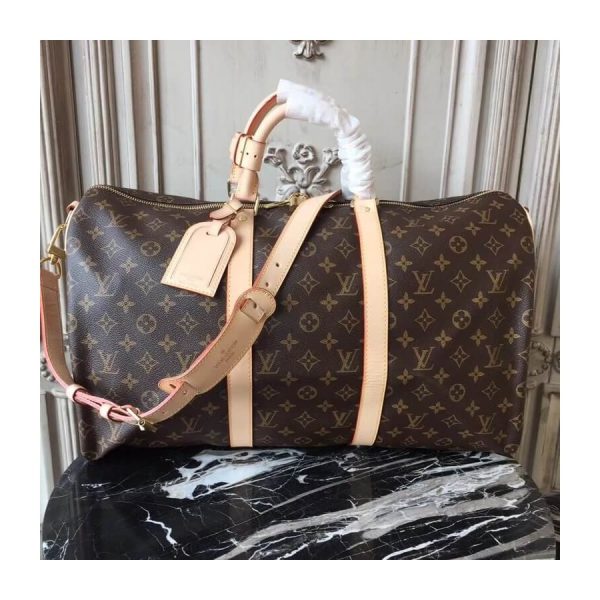 Louis Vuitton Monogram Keepall Bandouliere 50 Replica Bag - Image 2
