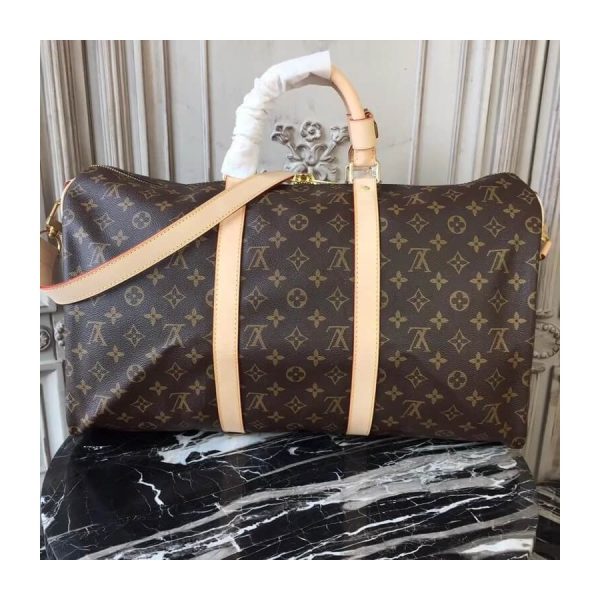 Louis Vuitton Monogram Keepall Bandouliere 50 Replica Bag - Image 4