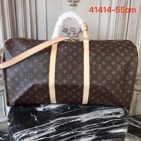 LV Monogram Canvas Keepall 55 Replica Bag M41414 - Image 4