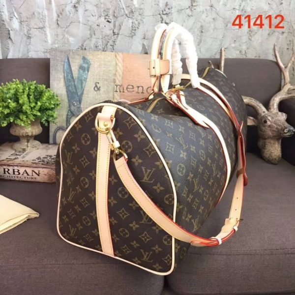 Louis Vuitton Monogram Keepall Bandouliere 60 Travel Bag Replica - Image 3