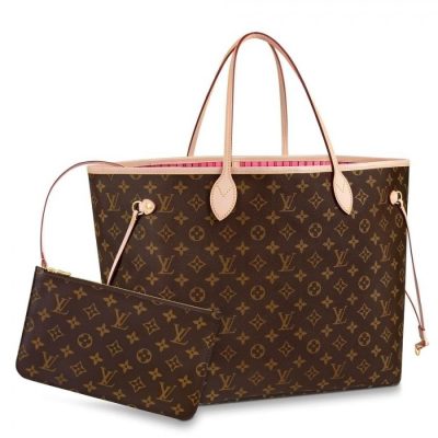 Replica LV Monogram Neverfull GM Pink M40990