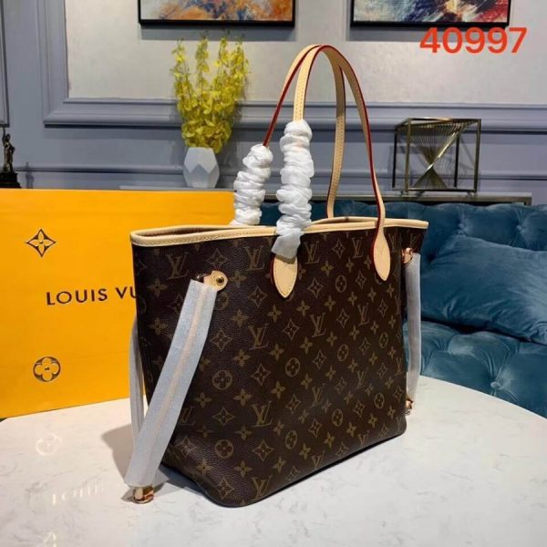 Louis Vuitton Neverfull MM Monogram Canvas Replica Yellow - Image 3