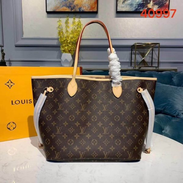 Louis Vuitton Neverfull MM Monogram Canvas Replica Yellow - Image 4