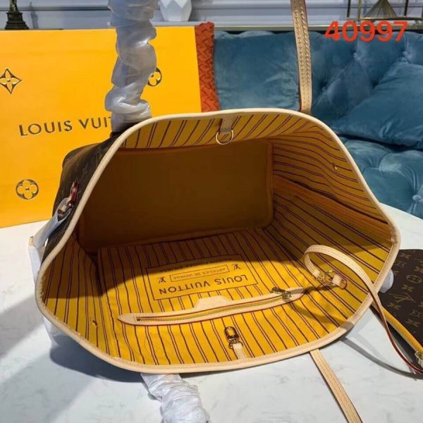 Louis Vuitton Neverfull MM Monogram Canvas Replica Yellow - Image 10