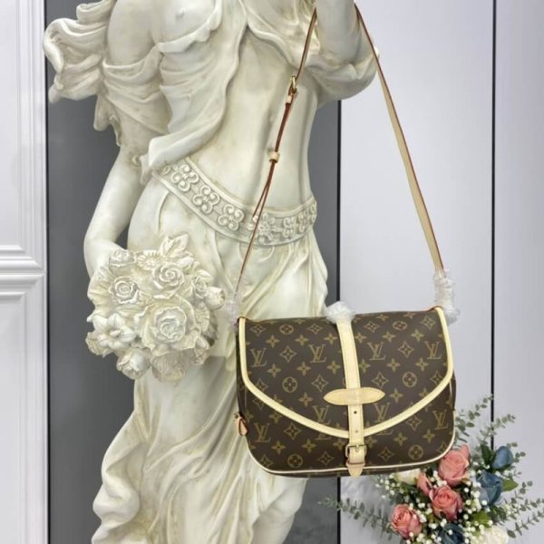 Replica LV Monogram Canvas Saumur MM M40710 Handbag - Image 3