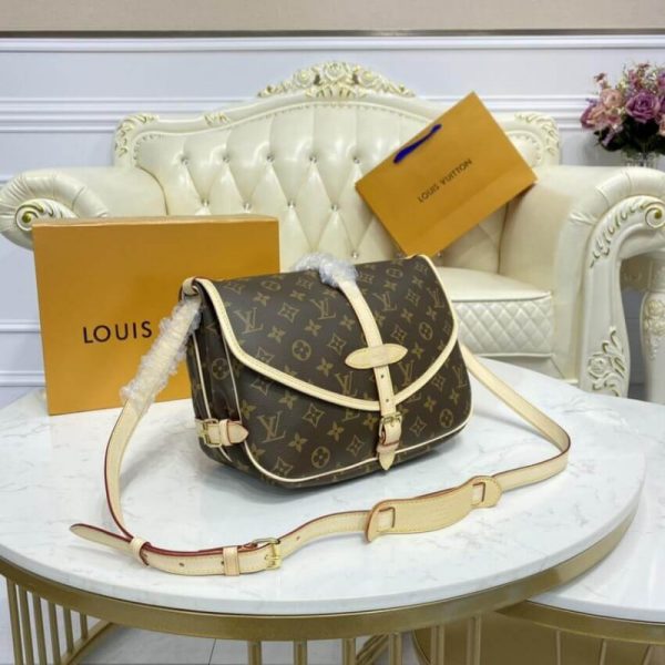 Replica LV Monogram Canvas Saumur MM M40710 Handbag - Image 5