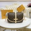 Best Replicas Bags - Replica LV Monogram Canvas Saumur MM M40710 Handbag Shop For Best Louis Vuitton LV Replica Bags With Cheap Price