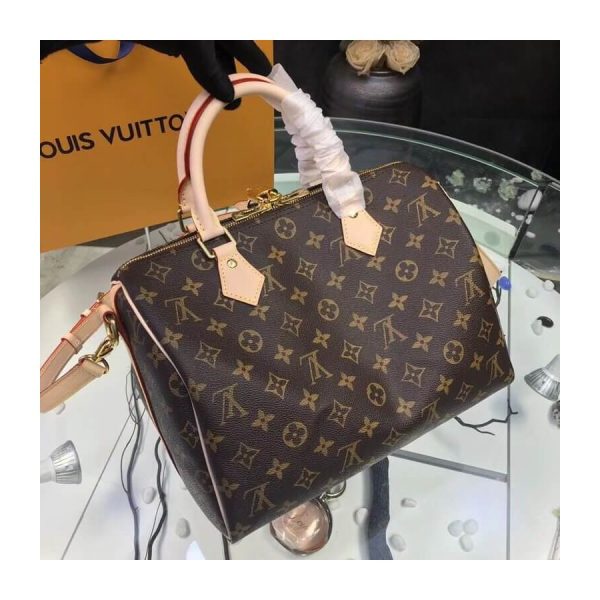 Louis Vuitton Monogram Speedy Bandouliere 30 Replica Handbag - Image 4